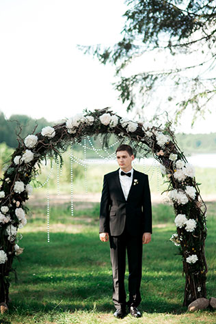 загородная свадьба, свадебная арка