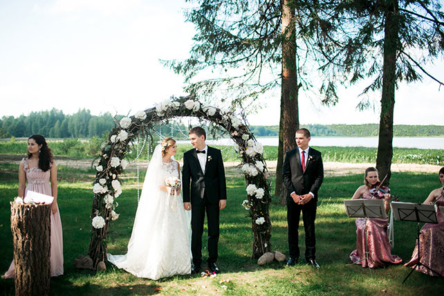 загородная свадьба, церемония