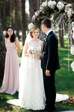 загородная свадьба, церемония