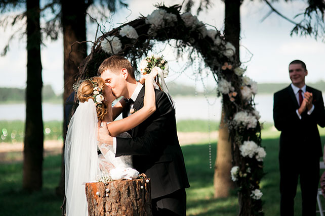загородная свадьба, церемония