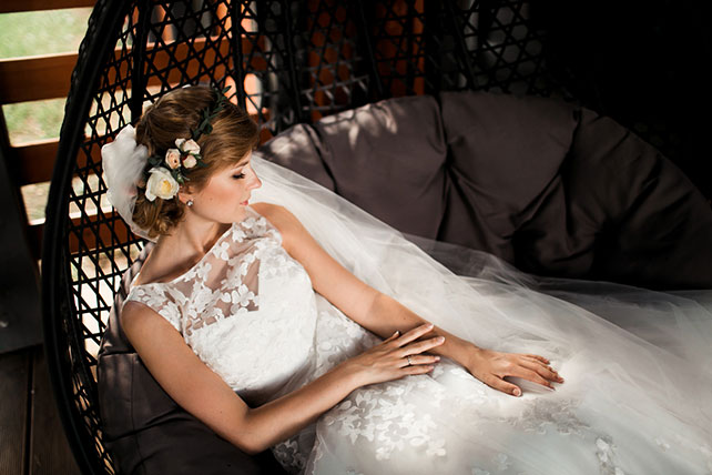 загородная свадьба, невеста