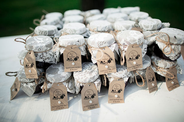 загородная свадьба, бонбоньерки для гостей