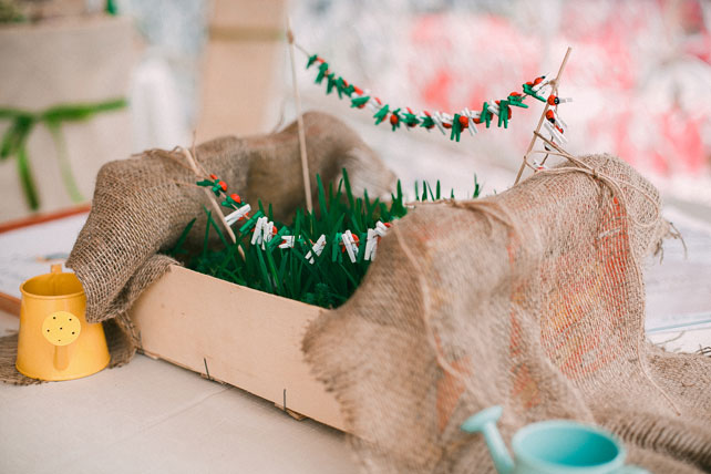 Зелёная свадьба в стиле рустик, элементы декора