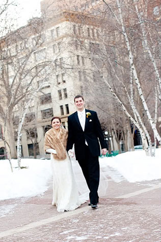 реальная классическая зимняя свадьба