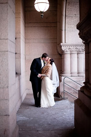 реальная классическая зимняя свадьба