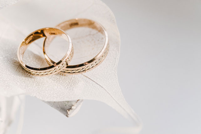 зимняя черничная свадьба, кольца