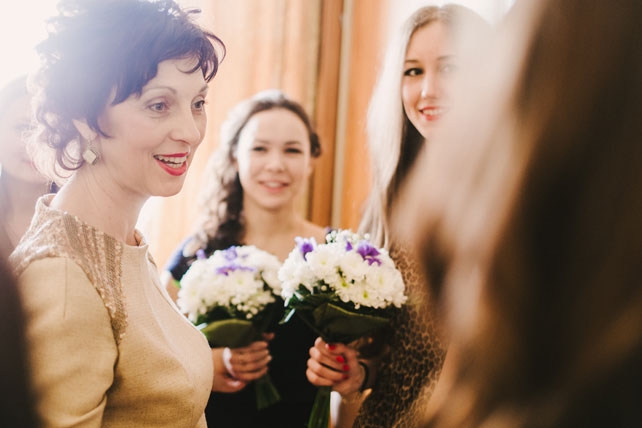 зимняя черничная свадьба, утро невесты