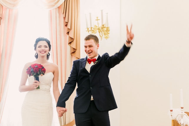 зимняя черничная свадьба, церемония