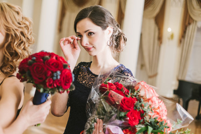 зимняя черничная свадьба, поздравление гостей