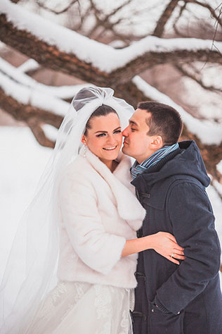 зимняя свадьба в стиле рок-н-ролл, фотосессия