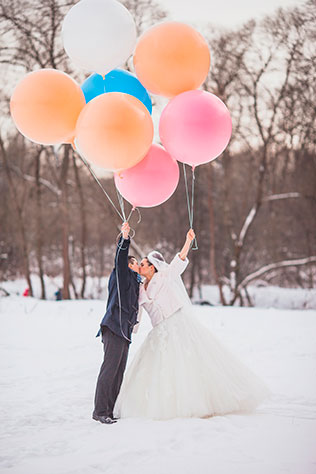 зимняя свадьба в стиле рок-н-ролл, фотосессия