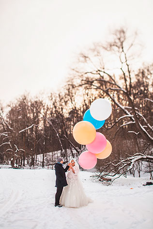 зимняя свадьба в стиле рок-н-ролл, фотосессия