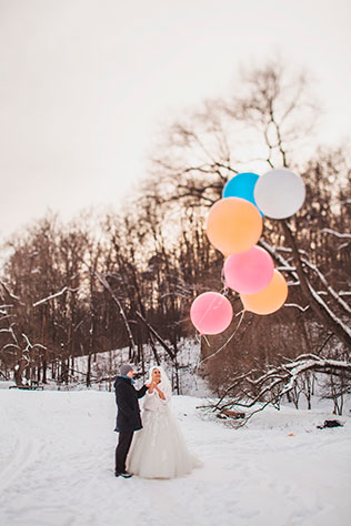 зимняя свадьба в стиле рок-н-ролл, фотосессия