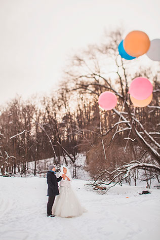 зимняя свадьба в стиле рок-н-ролл, фотосессия