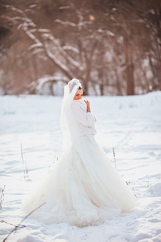 зимняя свадьба в стиле рок-н-ролл, фотосессия