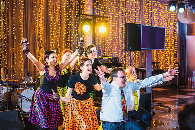 зимняя свадьба в стиле рок-н-ролл, шоу-программа