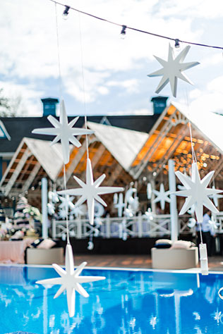 звёздная свадьба, звезды в свадебном декоре