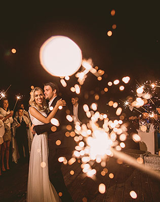 звёздная свадьба, бенгальские огни