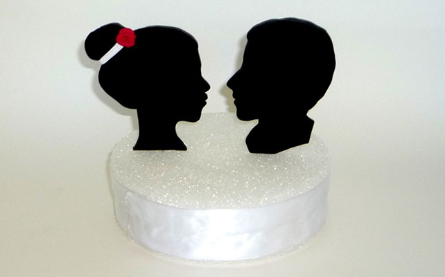 Как сделать фигурку на торт в виде силуэта молодожёнов