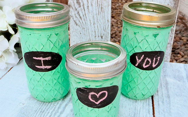 как сделать банку с грифельным номером стола