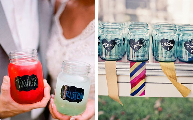 как сделать банку с грифельным номером стола