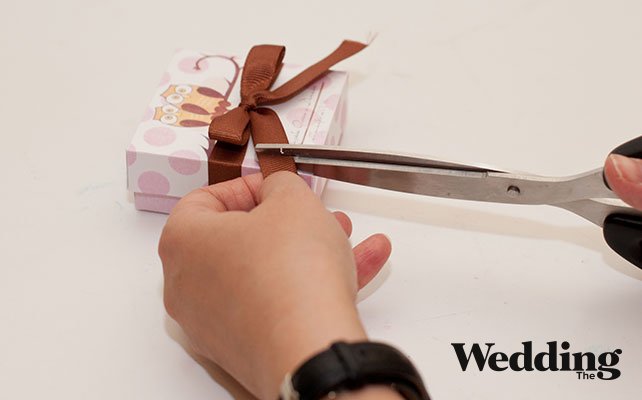 Как сделать чудесные бонбоньерки с совами, украсить бонбоньерку лентой