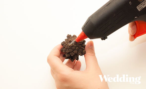 букет невесты из шишек