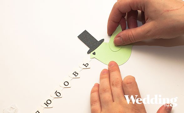 как сделать бумажных птичек на торт