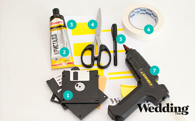 Как сделать цветочный горшок из дискет, материалы для изготовления