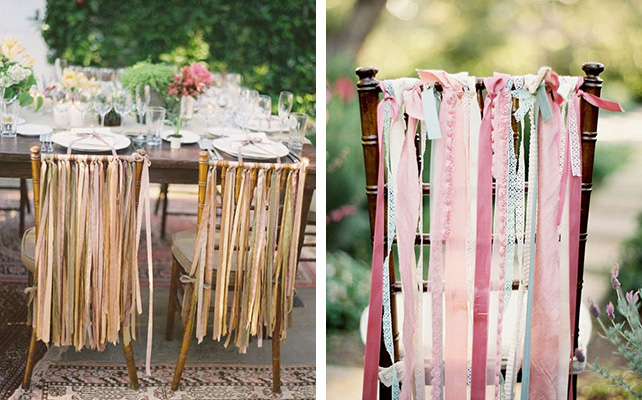 декор стульев лентами своими руками