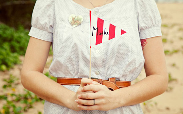 свадебный флажок