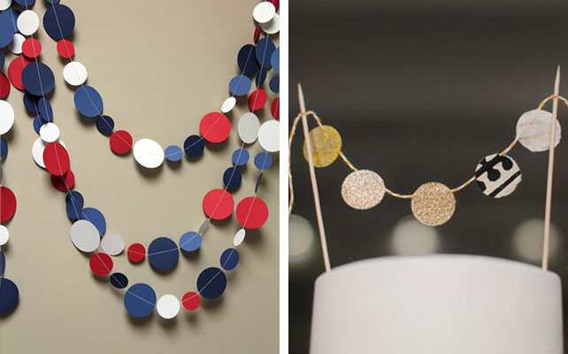 как сделать гирлянду из кружков