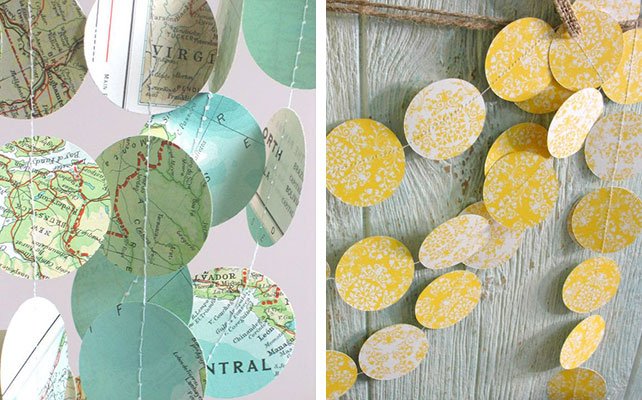 как сделать гирлянду из кружков