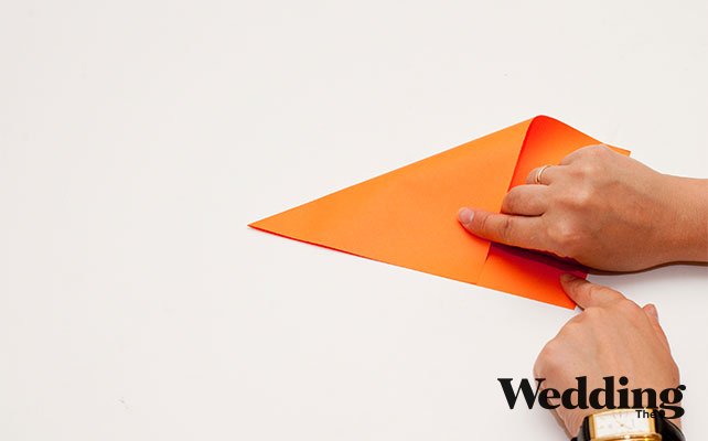 сложить лист по даигонали