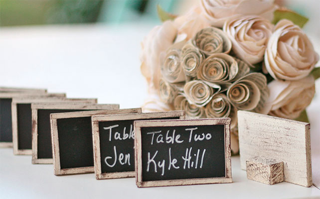 Как сделать грифельную доску для свадебного декора