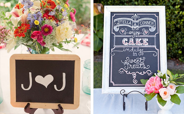 Как сделать грифельную доску для свадебного декора