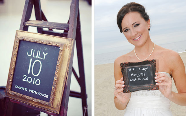 Как сделать грифельную доску для свадебного декора