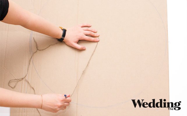 чертим окружности на картоне