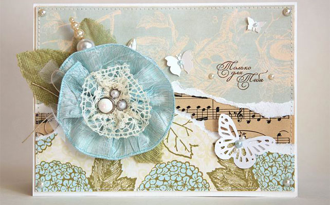 конверт для денег с цветком