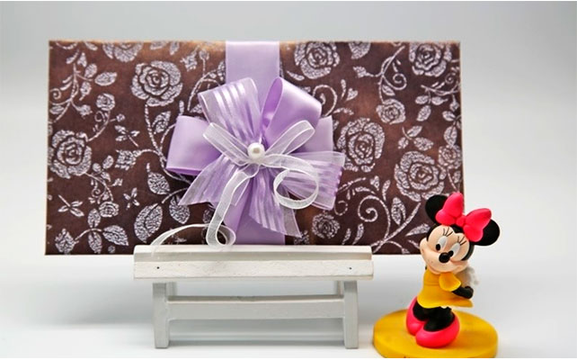 конверт для денег с цветком