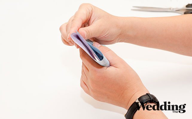 заготовку сложить в три раза