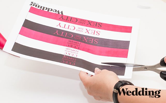 Тематический девичник Секс в большом городе, Как сделать кулёчки для попкорна, вырезать надписи из шаблона