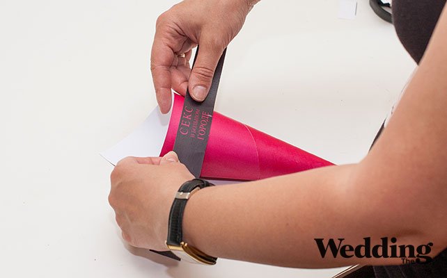 Тематический девичник Секс в большом городе, Как сделать кулёчки для попкорна, приклеить надписи к кулёчкам