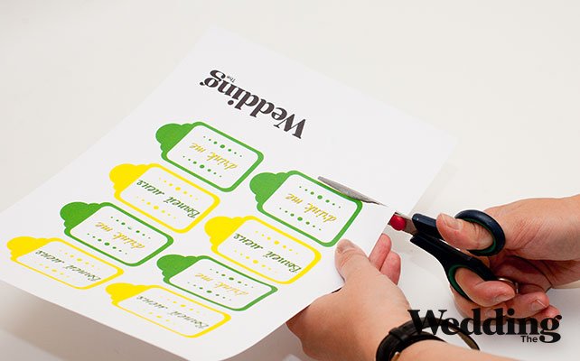 распечатать и вырезать шаблоны, Как сделать бирки для декора лимонада на свадьбе	