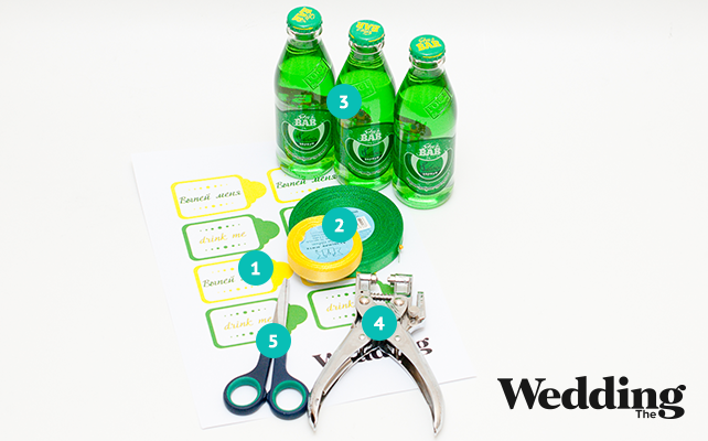 материалы для изготовления бирок на лимонад, 	Как сделать бирки для декора лимонада на свадьбе