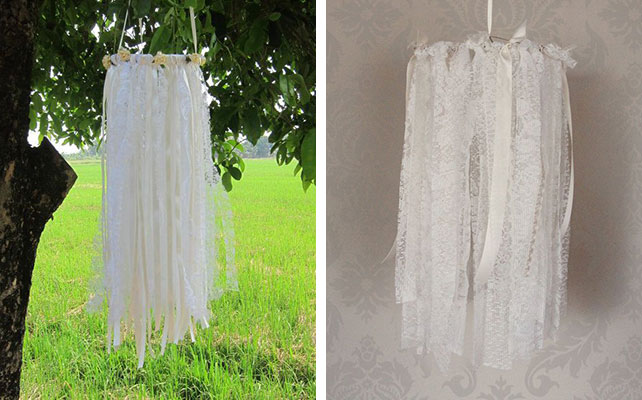 как сделать люстру из лент