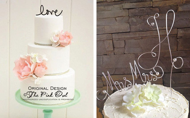 надпись из проволоки для украшения торта