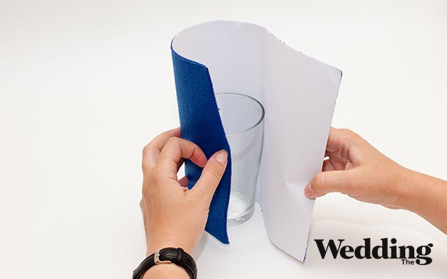 обернуть стакан фетром