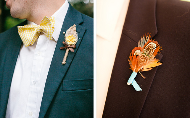 оригинальная бутоньерка для жениха