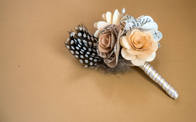 оригинальная бутоньерка для жениха
